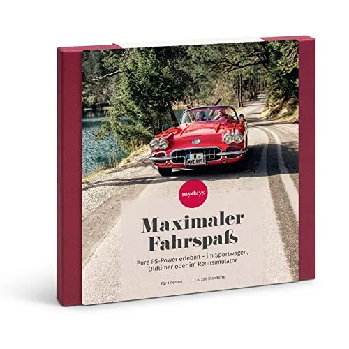mydays Geschenkbox Maximaler Fahrspaß, verschiedenen Erlebnisse an 175 Standorten, Erlebnis-Gutschein für 1 Person