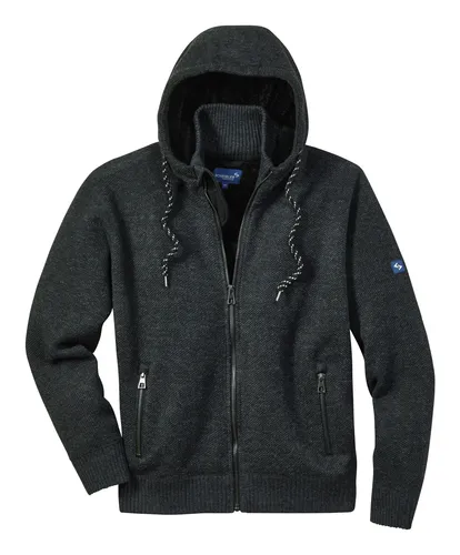 Scheibler Strickjacke Schärding in Anthrazit/Schwarz-Meliert, Größe L - Moderne Strickjacke für Damen, ideal für den Alltag und angenehm warm durch die hochwertige Materialmischung.