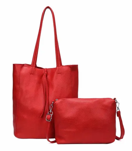 ITALYSHOP24 2in1 Schultertasche Set für Damen - Schultertaschen: Leichtgewicht Hobo + Crossbody Bag, ideal für jeden Anlass mit großem Hauptfach und herausnehmbarer Tasche.