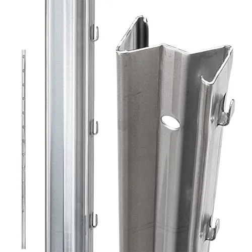 VOSS.farming Z-Profil Pfosten 1,5m für Forstzaun verzinkt Wildgatter Wildzaun Zaun Pfahl Knotengeflecht Zaunpfosten Zaunpfähle Weidezaun Drahtzaun Wildschutzzaun