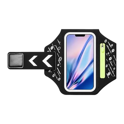 Sportarmband Mit Kopfhörer Tasche Sportarmband Handytasche Sport für iPhone 16 Pro Max/15 Pro/14/13 Pro/12 Plus, Huawei P70 Pro/P60 Pro/Mate 60 Xiaomi, Galaxy Handyhülle Running Armband