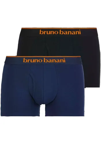 Bruno banani Quick Access - Retroshorts 2er Pack (XXL Schwarz/Blau) - Retroshorts für Herren im 2er Pack, aus weicher Baumwolle mit extra softem Bund für höchsten Komfort und optimale Passform. Mit stylischer Kontrastnaht und zuverlässiger Formbeständigkeit.
