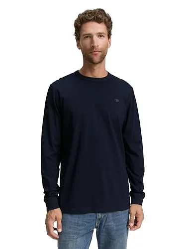 Tom Tailor Herren 1048902 Basic Langarmshirt Aus Baumwolle, 10668