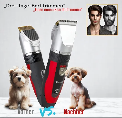 Ceramics Profi Keramik Bartschneider /Haarschneider  Silber/Rot/Schwarz