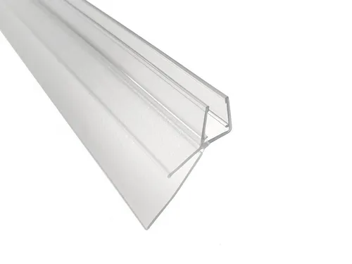 Kristhal Dusch- & Baddesign Duschdichtung Dusch-Türdichtung mit anpassbarer langer Lippe und Abtropfleiste, L: 100 cm, individuell kürzbare Lippe