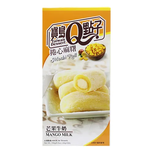 TW He Fong Mochi Roll Mango Milk 150g Klebreis Kuchen Mochi Mango Milk