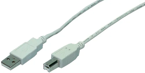 LogiLink USB 2.0 Kabel USB-A - USB-B Stecker 3,0 m grau
