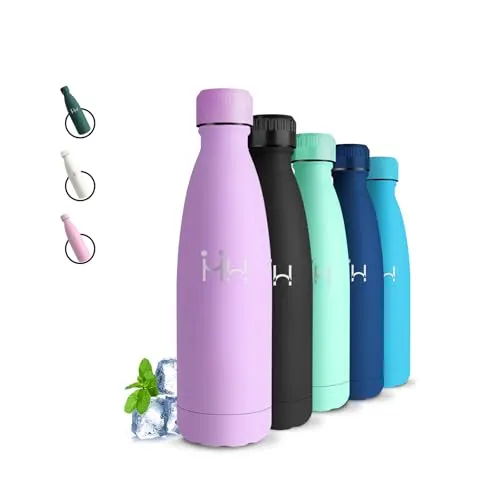 Grsta Thermosflasche 500ml, Trinkflasche Edelstahl, BPA-Freie, Trinkflasche Kinder, Auslaufsicher, Kann mit dir Tragen, Isolierflasche Doppelwandig, für Schule, Büros, Camping