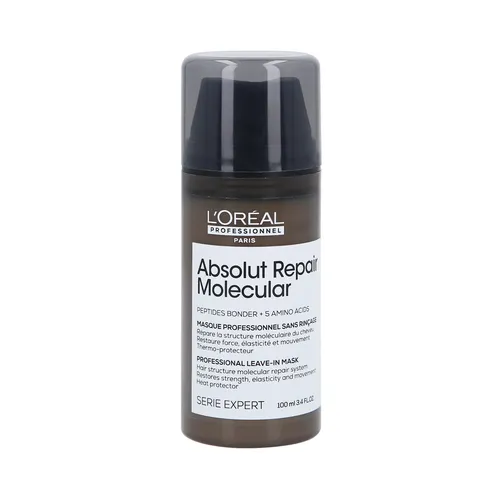 L'OREAL ABSOLUT MOLECULAR Nicht auszuspülende Maske 100ml - Shampoos & Spülungen, stärkt die Haarstruktur von beschädigtem und dünnem Haar, ideal für intensive Pflege ohne Ausspülen.