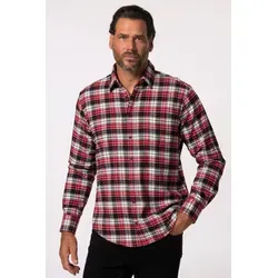 Produktbild JP1880 Businesshemd JP 1880 Karo-Flanellhemd Langarm Kentkragen rot XXL
