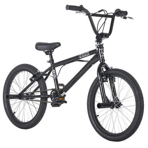KS Cycling BMX Freestyle 20'' Four schwarz - BMX Bikes - Stylishes Freestyle-BMX mit 25-Zähne-Kettenblatt und 9-Zähne-Ritzel für coole Tricks und Fahrspaß!