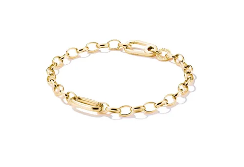 THOMAS SABO Charm-Armband mit Connect Link, vergoldet in gold von THOMAS SABO