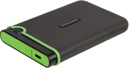 Transcend StoreJet 25M3C - Externe Festplatte 2 TB, tragbar und stoßfest für optimalen Schutz unterwegs