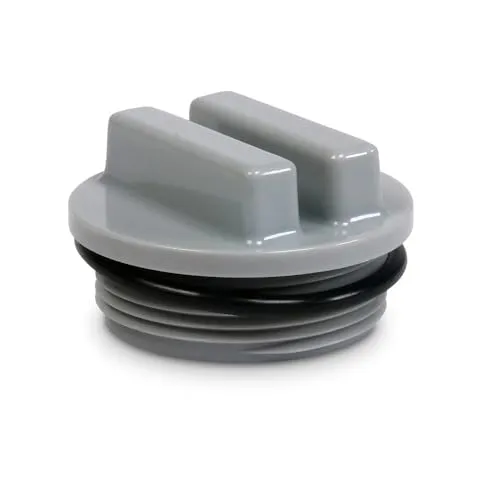 Winterstopfen 1 1/2 Zoll mit O-Ring - Verschlussstopfen für Einlaufdüsen & Multiflow-Düsen - Pool Abdichtung für die Winterfestmachung - Hellgrau