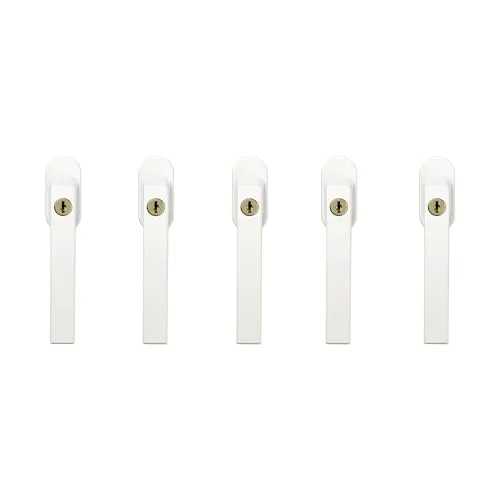 ABUS FG210 Fenstergriff - 5er Set mit Druckzylinder und Kindersicherung - Fenstersicherungen für Kunststoff-, Aluminium- oder Holzfenster, mit einstellbarem Vierkantstift (28-44mm) und ABUS-Sicherheitslevel 3 für zuverlässigen Schutz und Kindersicherung.