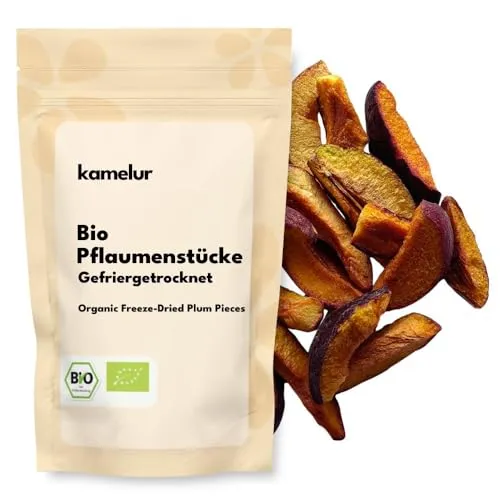Kamelur Bio Pflaumenstücke gefriergetrocknet 250g- BIO Früchte aus getrockneten Pflaumen