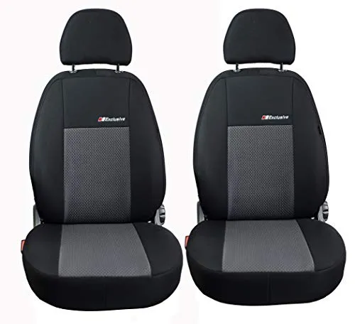 Rimers Auto Sitzbezüge Vordersitzbezüge Auto-Schonbezüge Set Vorne für Fahrersitz & Beifahrer Universal Stripes Grau vorne Sitze EXC Zubehör