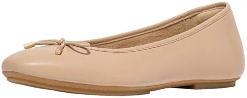 FitFlop Beige Damen Mary Jane Ballerinas - 38 EU - Bequeme Ballerinas für Damen in Beige, ideal für den Beruf. Mit weichem Leder und rutschfester Gummisohle für höchsten Komfort beim Gehen.