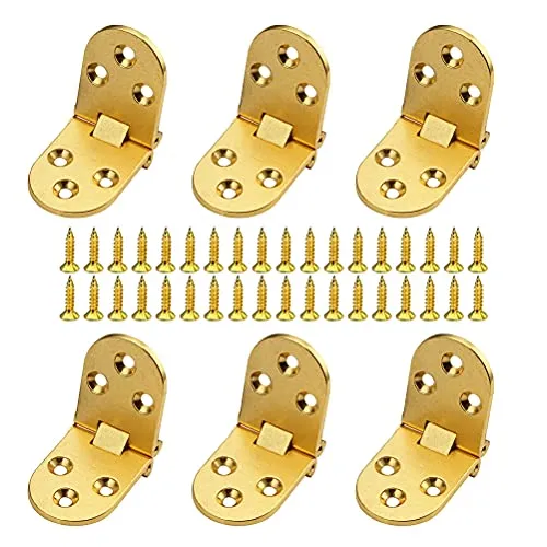 Edelstahl Scharnier,6 Stück Innenscharnier Türband Beschlag Möbelscharnier Klapptisch Scharnier für Schränke,Mit Schrauben Tischscharnier Zink Legierung