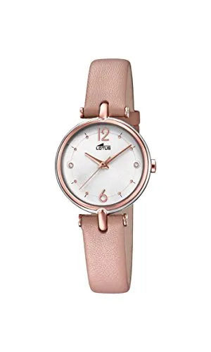 Lotus Damenuhr 28 mm Edelstahl Lederarmband