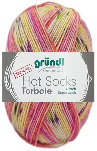 Gründl 100 Gramm Gründl Hot Socks Torbole 4--fach Häkelwolle