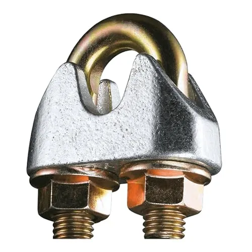 Produktbild Design61 10x Drahtseilklemme 6,5mm Seilklemme Bügelklemmen Bügelseilklemme Klemme Drahtseil DIN EN 13411-5 für Befestigung von Seilen Sonnensegeln Stahlkabel Stahldraht Stahlseil