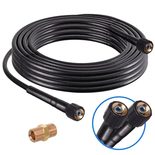 TECHKAR Hochdruckreiniger Schlauchverlängerung Ersatz - Karcher Hochdruckreiniger Teile -200bar kompatibel mit Kärcher mit M22x1.5 Gewinde + Schlauchverbinder & Nippel - 20m Ersatzschlauch