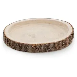 Schale aus Baumscheibe, 25 cm Ø in beige von buttinette