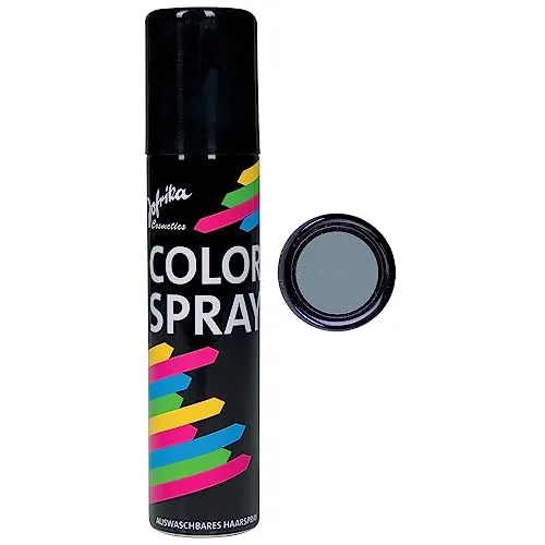 Produktbild Jofrika 706112 Color Spray, farbiges Haarspray mit intensiver Deckkraft, einfach auswaschbar, grau (100 ml Dose)