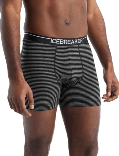 Icebreaker Mens Anatomica Boxers Gritstone HTHR (L) - Funktionsunterwäsche mit supersofter Merinomischung, ideal für Alltag und Abenteuer. Die Anatomica Boxers bieten außergewöhnlichen Komfort, Atmungsaktivität und eine perfekte Passform.