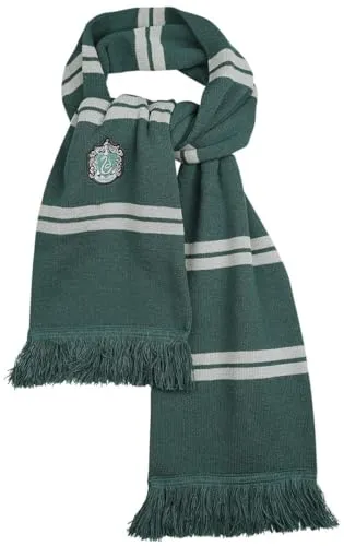 Harry Potter Slytherin Unisex Schal grün/grau one size 100% Polyacryl Fan-Merch, Filme, Slytherin