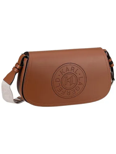 Karl Lagerfeld K/Circle Umhängetasche - Damen - Braun B2W30015-1UR - Elegante Umhängetasche aus hochwertigem, fein genarbtem Rindsleder in dunklem Tan. Ideal für stilvolle Auftritte und den täglichen Gebrauch.