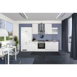 FlexWell Küchenblock, Weiß, Weiß Hochglanz, Metall, 1 Schublade(n),1 Schublade(n) Schubladen, einmalig seitenverkehrt montierbar, nur wie online abgebildet bestellbar, 310 cm, Made in Germany, links aufbaubar, rechts aufbaubar, Küchen, Küchenzeilen & Küchenblöcke, Küchenzeilen mit Geräten