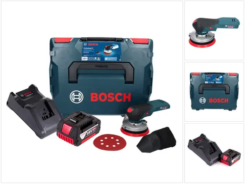 Bosch GEX 18V-125 Professional Akku Exzenterschleifer - Handlicher Akku Exzenterschleifer mit 18 V und 125 mm Schleifteller, bürstenlosem Motor und optimaler Ergonomie für präzises Arbeiten. Inklusive Akku und Ladegerät für maximale Flexibilität.