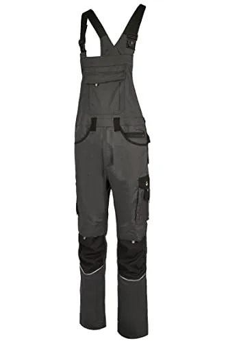 Hans Schäfer Professional Latzhose - Grau, Größe 29 - Hosen für Herren, aus hochwertigem Materialmix für hohen Tragekomfort und Langlebigkeit, ideal für Beruf und Freizeit.