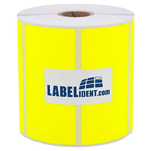 Labelident Thermotransfer-Etiketten auf Rolle neongelb von Labelident