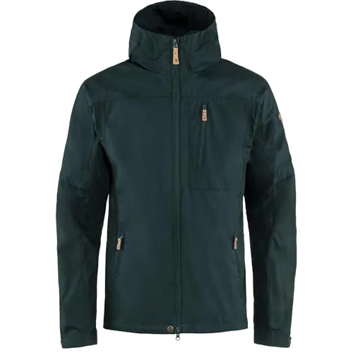 Fjällräven Herren Jacke Sten - strapazierfähige Wachsjacke in Dark Navy, wasserabweisend und mit praktischen Taschen