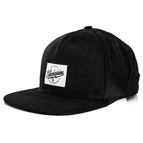Blackskies® Ebony Snapback Cap – Stylische Baseball Cap für Damen & Herren - Hochwertige Kord-Basecap, ideal für Skater und Surfer. Einheitsgröße, verstellbar und klimaneutral – das perfekte Accessoire für jedes Outfit!