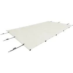 SafeDeluxe Pool-Abdeckplane 4m x 4m - Hochwertige Poolabdeckung aus LKW-Plane, lichtgrau, ideal für Sicherheit und Schutz. Perfekt für Pools mit Randauflage von mindestens 20cm.