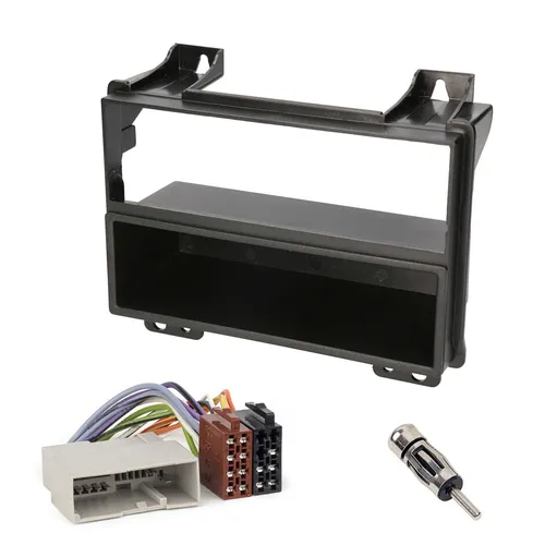 Auto Radio Blende SET FORD Fiesta ab 2001 MK6 Fusion Radio Antennen Adapter ISO