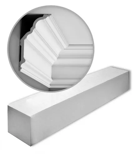 Orac Decor Deckenleiste C340 - 12 Stuckleisten Set 24m - Hochwertige Deckenleisten aus Purotouch®, leicht und robust, ideal für stilvolle Innen- und Außenbereiche. Set mit 12 Leisten für einfache Verklebung.