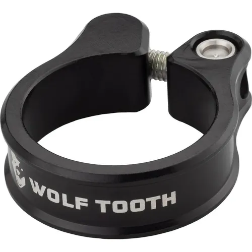Wolf Tooth Sattelklemme - Schwarz, 34.9 mm / 36.4 mm / 38.6 mm - Hochwertige Sattelklemme für stabile Sitzposition, passend für verschiedene Durchmesser, ideal für anspruchsvolle Radfahrer.
