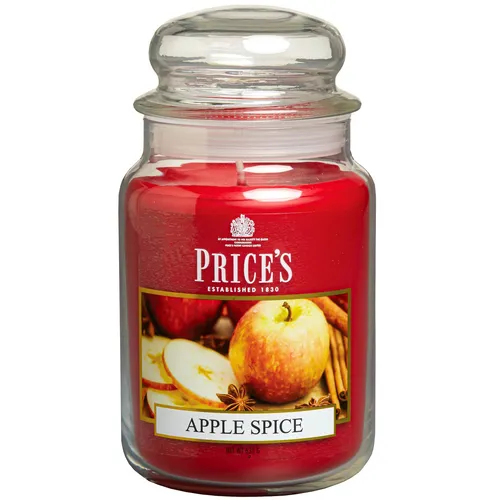Price's Candles Groß Glas Gefäß Apple Spice 150 Stunden Brennzeit Preise Kerzen
