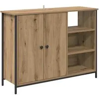 vidaXL Sideboard Artisan-Eiche - Modernes Design für jeden Raum - Kommode aus robustem Holzwerkstoff, 100 x 33 x 75 cm, bietet viel Stauraum und passt perfekt in moderne Esszimmer oder Wohnzimmer.