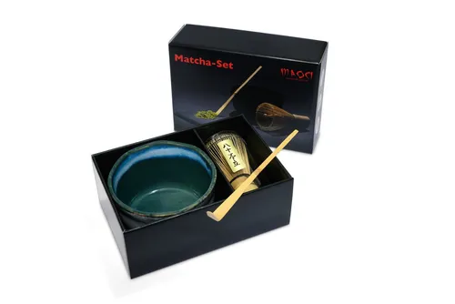 Produktbild MAOCI Teeschale Matcha Set, 3-tlg. blau marmoriert