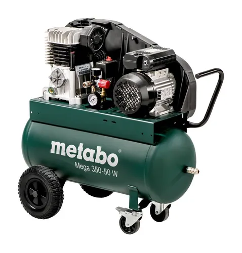 Metabo Kompressor Mega 350-50 W - 601589000 - Kompressor für professionelle Anwendungen, leistungsstark mit 50 l Tankvolumen und ideal für Druckluftwerkzeuge.