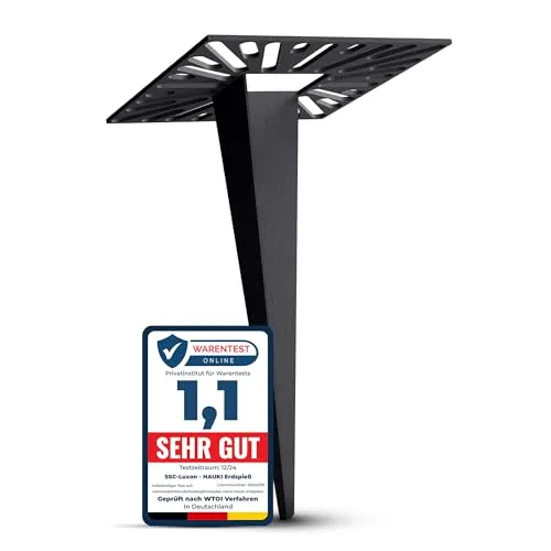 SSC-LUXon HAUKI Universal Erdspieß für Gartenleuchte, Steckdosen, Wegeleuchten, Gartenlampen - Bodenanker Erdanker Befestigung Garten inkl. Schrauben & Zubehör