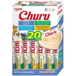 INABA Churu für Katzen - Mix mit Thunfisch 20x14g