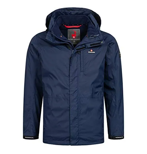 Höhenhorn Arcalod Pro Herren 3in1 Jacke Navy Gr. L - Funktionsjacken: Hochwertige 3in1 Jacke mit 10.000 mm Wassersäule, atmungsaktiv und vielseitig für Outdoor-Aktivitäten. Praktisch in Regen- und Fleecejacke umwandelbar.