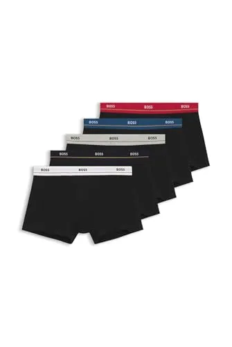BOSS Trunk 5P Essential Packung - Praktisches 5er-Pack Trunks mit elastischem Bund für perfekten Sitz. Der Jerseystoff aus Baumwollmischung sorgt für hohen Tragekomfort und optimale Passform im Alltag.